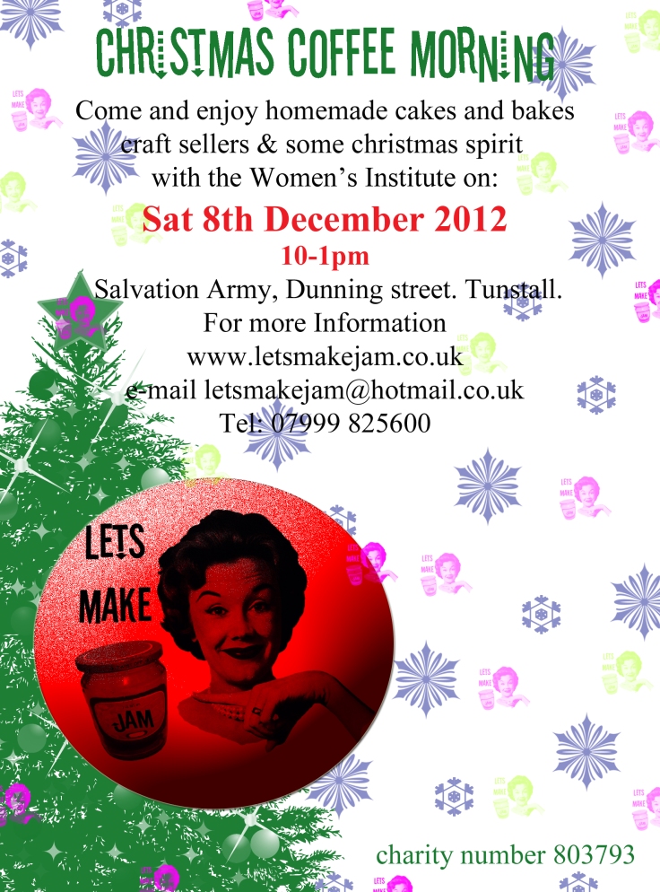 Christmas coffee morning poster please plaster EVERYWHERE !